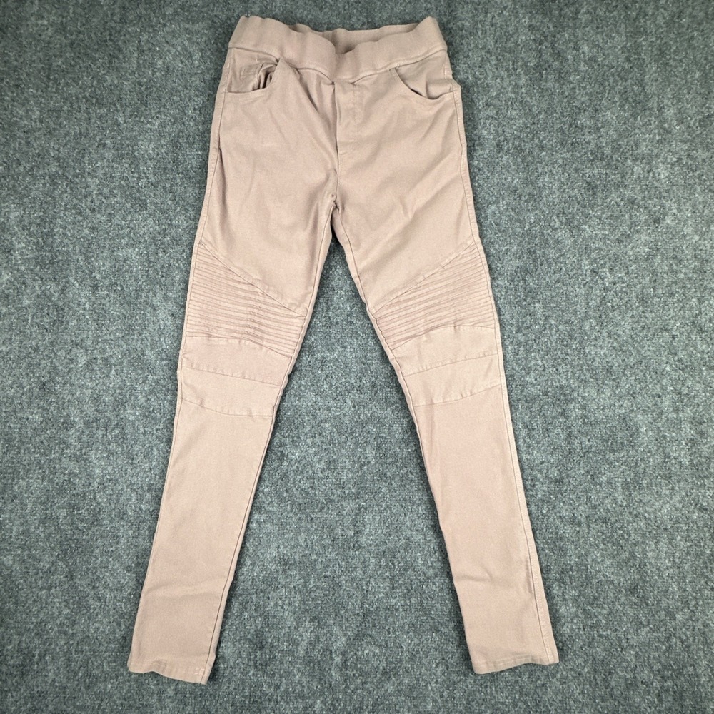 Amaryllis Womens Pull On Moto Jeggings Size S Pink